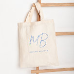 Simple Pastel Blue Minimalist Two Monogram Name Tote Bag<br><div class="desc">Simple Pastel Blue Minimalist Two Monogram Name tote bag perfect as a gift for friends,  co-workers,  bosses,  consultants,  professionals or businessmen.</div>