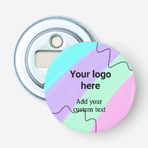 Simple pastel color add your logo custom text thr bottle opener