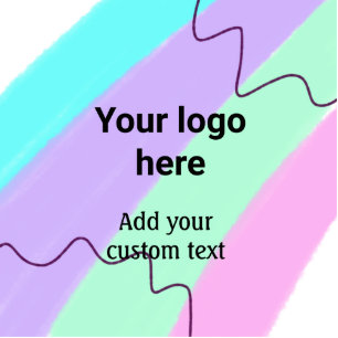 Simple pastel color add your logo custom text thr cutout