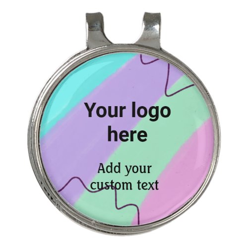 Simple pastel color add your logo custom text  thr golf hat clip