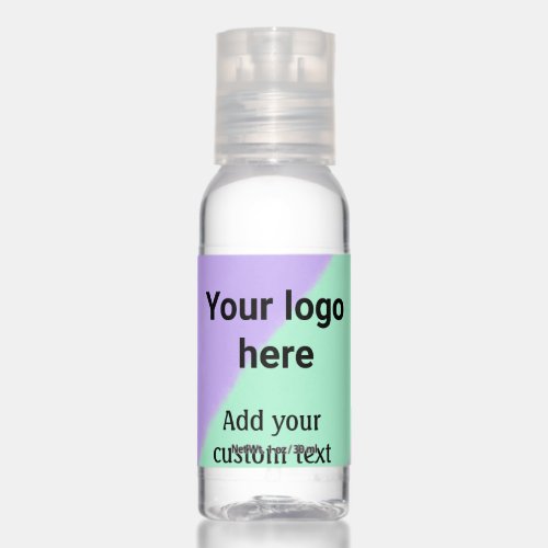 Simple pastel color add your logo custom text  thr hand sanitizer