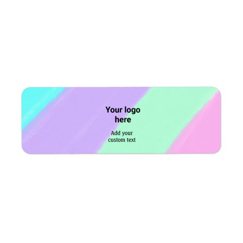 Simple pastel color add your logo custom text  thr label