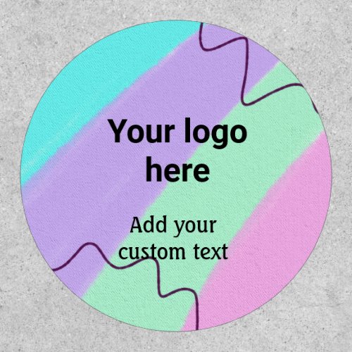 Simple pastel color add your logo custom text  thr patch