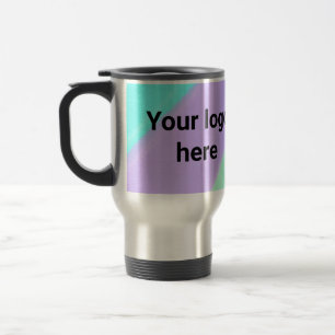 Simple pastel color add your logo custom text  thr travel mug