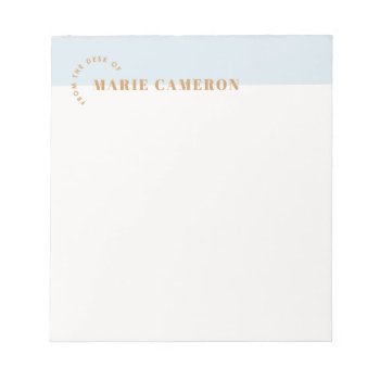 Simple Pastel Colorblock Notepad - Blue by AmberBarkley at Zazzle