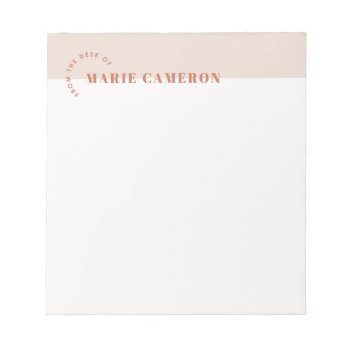 Simple Pastel Colorblock Notepad - Brown by AmberBarkley at Zazzle