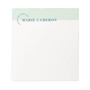 Simple Pastel Colorblock Notepad - Green