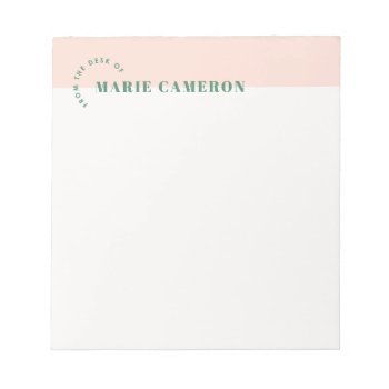 Simple Pastel Colorblock Notepad - Orange by AmberBarkley at Zazzle