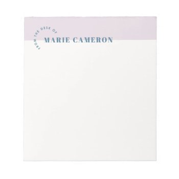 Simple Pastel Colorblock Notepad - Purple by AmberBarkley at Zazzle