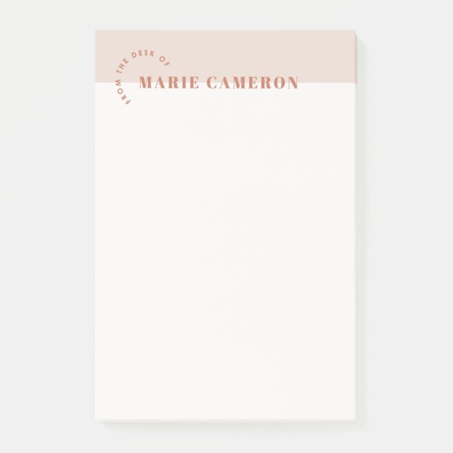 Simple Pastel Colorblock Notes - Brown (Front)