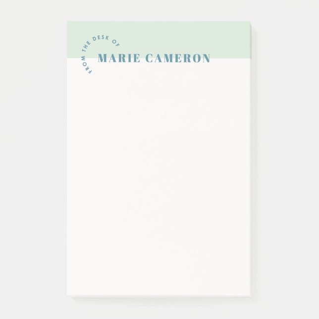 Simple Pastel Colorblock Notes - Green (Front)