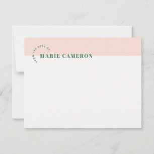 Simple Pastel Colorblock Stationery - Orange