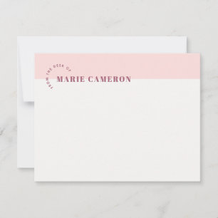 Simple Pastel Colorblock Stationery - Pink