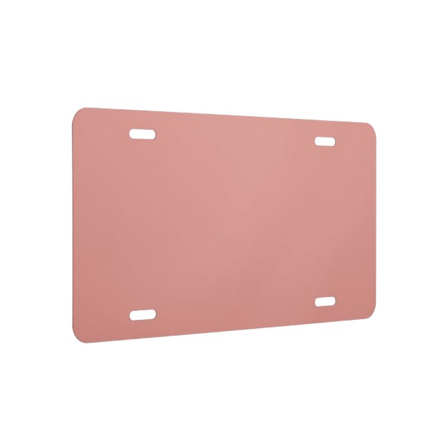 Simple pastel flamingo pink color license plate (Right)