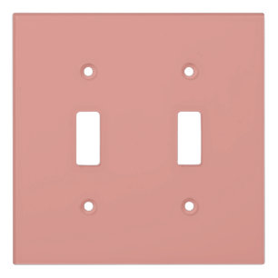 Simple pastel flamingo pink color light switch cover