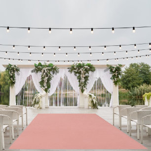Simple pastel flamingo pink color outdoor rug