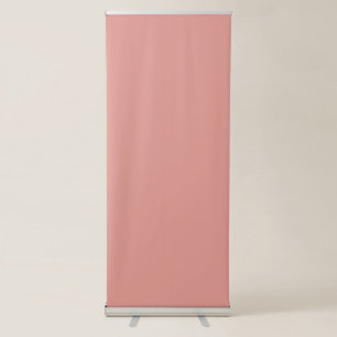 Simple pastel flamingo pink color retractable banner