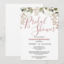 Simple Pastel Floral Top Border Bridal Shower 