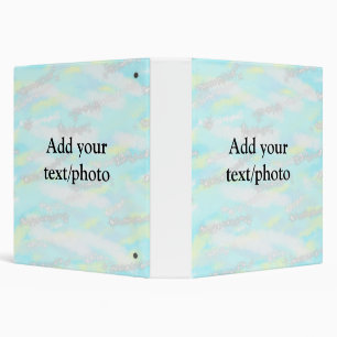 Simple pastel glitter colorful add your text photo 3 ring binder