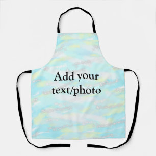 Simple pastel glitter colorful add your text photo apron