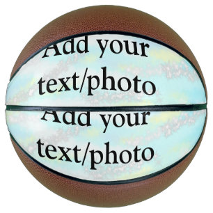 Simple pastel glitter colorful add your text photo basketball
