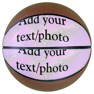 Simple pastel glitter colorful add your text photo basketball
