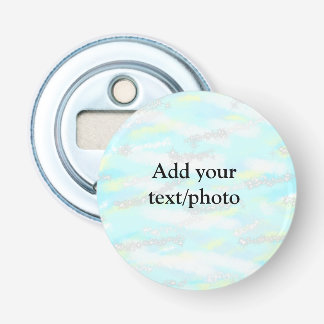 Simple pastel glitter colorful add your text photo bottle opener