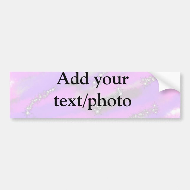 Simple pastel glitter colorful add your text photo bumper sticker (Front)