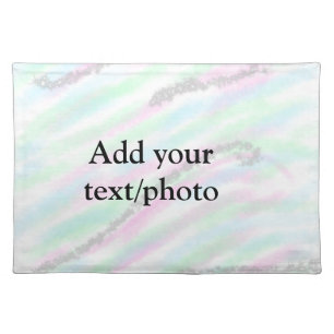 Simple pastel glitter colorful add your text photo cloth placemat