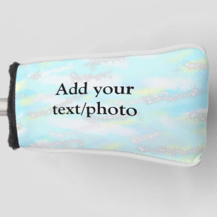 Simple pastel glitter colorful add your text photo golf head cover