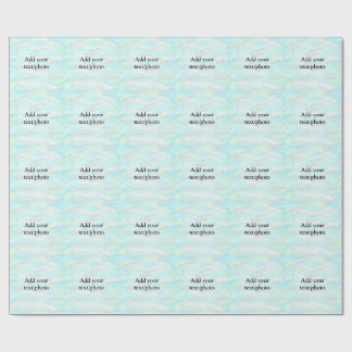 Simple pastel glitter colorful add your text photo wrapping paper