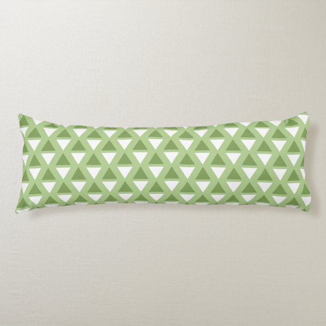 Simple pastel green pattern body pillow (Front)