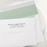 Simple Pastel Green Return Address Lined Envelope<br><div class="desc">Simple solid color pastel green lined envelope with a return address on the back flap. A variety of colors available for any celebration,  event or holiday.</div>