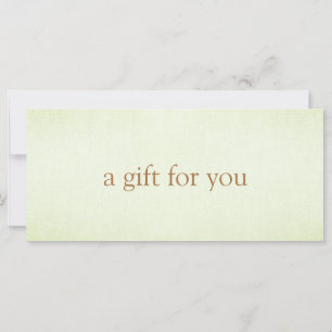 SIMPLE Pastel Lime Green Gift Certificate