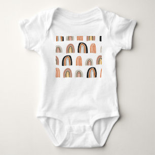 Simple Pastel Rainbow Kids Style Baby Bodysuit