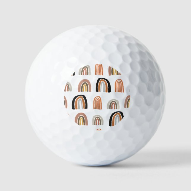 Simple Pastel Rainbow Kids Style Golf Balls (Front)