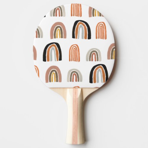 Simple Pastel Rainbow Kids Style Ping Pong Paddle