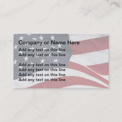Simple Patriotic Business Cards