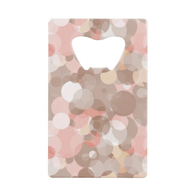 Simple Pattern - Circles Credit Card Bottle Opener (Front)
