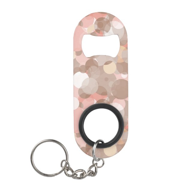 Simple Pattern - Circles Keychain Bottle Opener (Front)