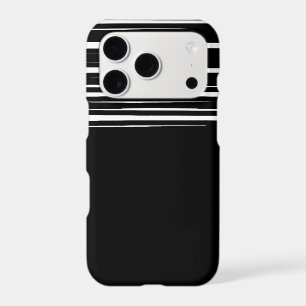 Simple Pattern Design in Black and White  iPhone 17 Pro Case