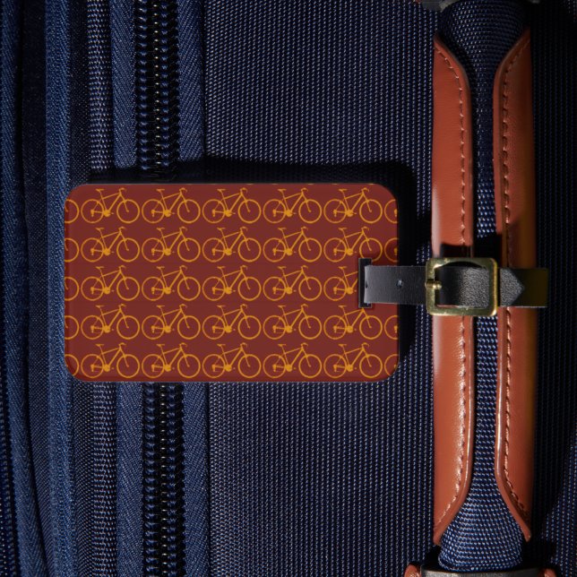 simple pattern of bikes luggage tag (Front Insitu 4)
