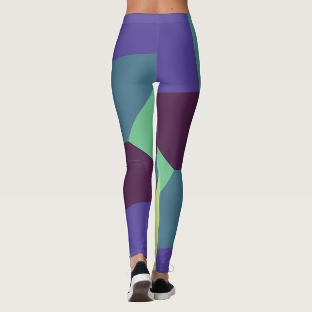 Simple Pattern with Nice Colors Leggings (Back)