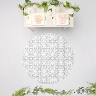 Simple Patterned White Outdoor Rug