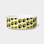Simple Paw Print Pattern Bowl<br><div class="desc">Simple Paw Print Pattern yellow</div>