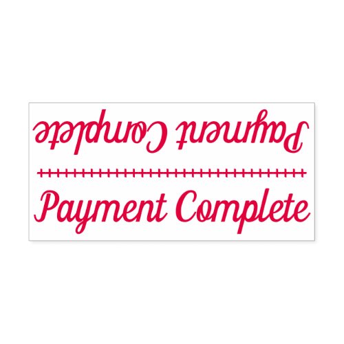 Simple Payment Complete Rubber Stamp
