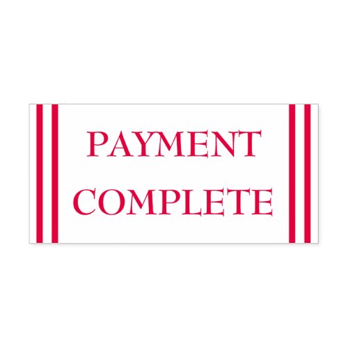 Simple PAYMENT COMPLETE Rubber Stamp
