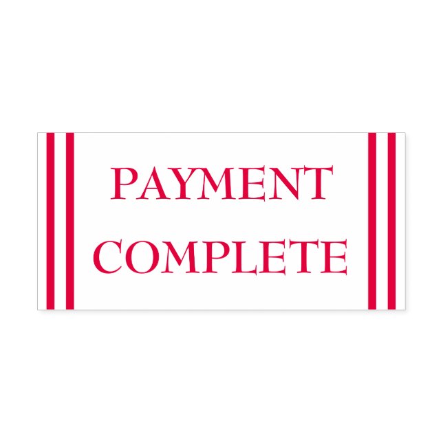 Simple "PAYMENT COMPLETE" Rubber Stamp (Design)