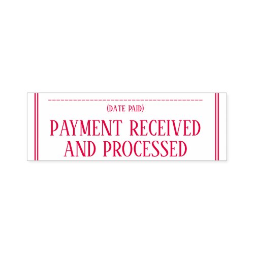 Simple PAYMENT RECEIVED AND PROCESSED Self_inking Stamp