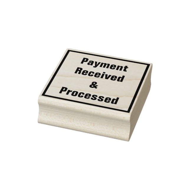 Simple "Payment Received & Processed" Rubber Stamp (Stamp)